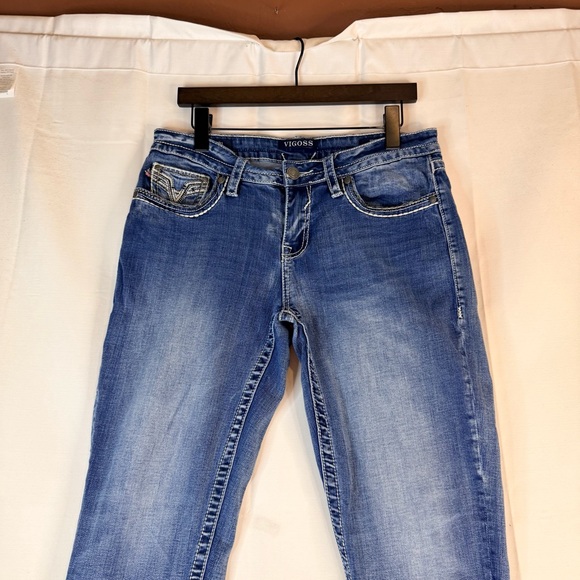 VIGOSS Women’s Size 9/10 L27 Denim Jeans Heritage Fit Capri Style Stretch - Picture 4 of 16